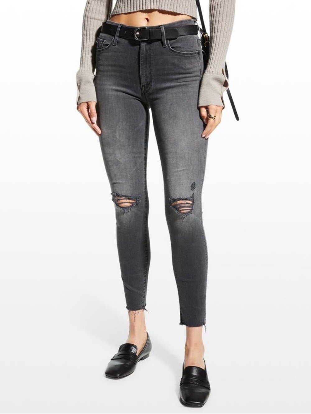 Excellent Condition!! MOTHER Denim Looker Ankle Fray Burning Out Lanterns SZ 28